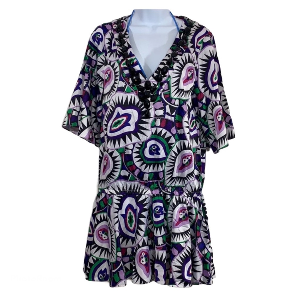 5 for 20 Rachel Lym satin drop waist swimsuit cover dress